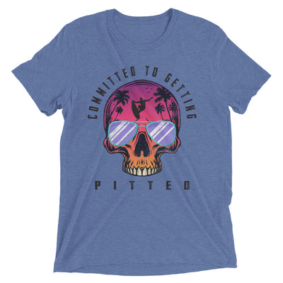 Men's Committed to Getting Pitted Tee - Happy Beach Vibe